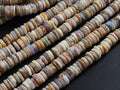 Natural Australian Opal Multi Shaded Smooth Polished Tire Coin Button Wheel Shape Beads 16Inch Strand 5-7mm For Jewelry Making Stone MS-T2