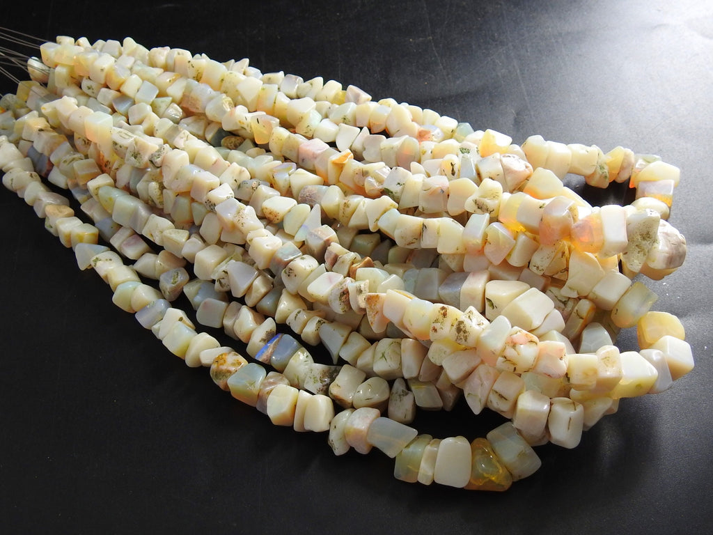 Natural Australian Opal Polished Rough Bead Strand, Uncut Chip Nugget Beads, 16 Inches Wholesale Gemstone Supplies for Jewelry Making MS