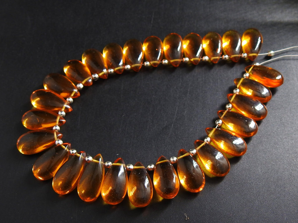 Quartz Smooth Teardrop Beads Matched Pair 10 Piece 15x7mm Crystal Loose Stone For Earring Jewelry Making Supplies DIY PME-QA