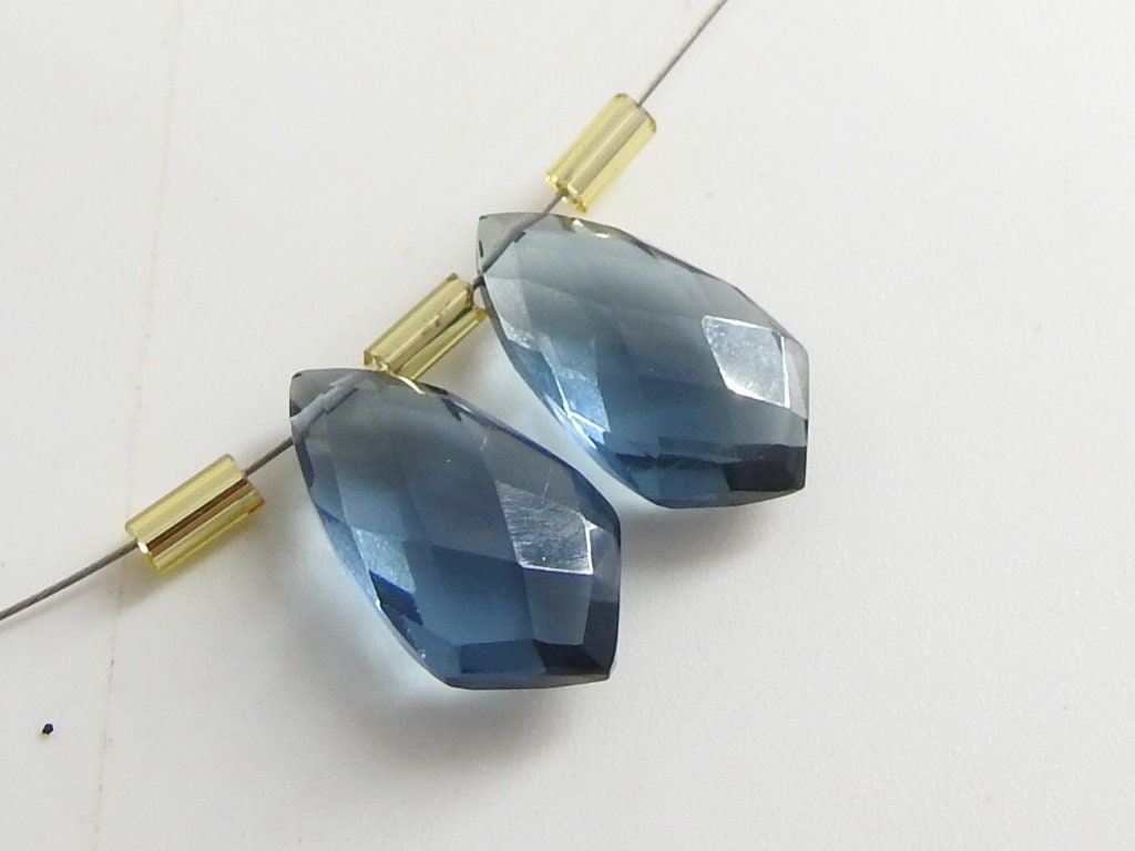 Quartz Faceted Kite Shape Bead Pair 15X8MM Earring Making Jewelry Supplies Wholesaler Gemstone Craft Component PME-QA