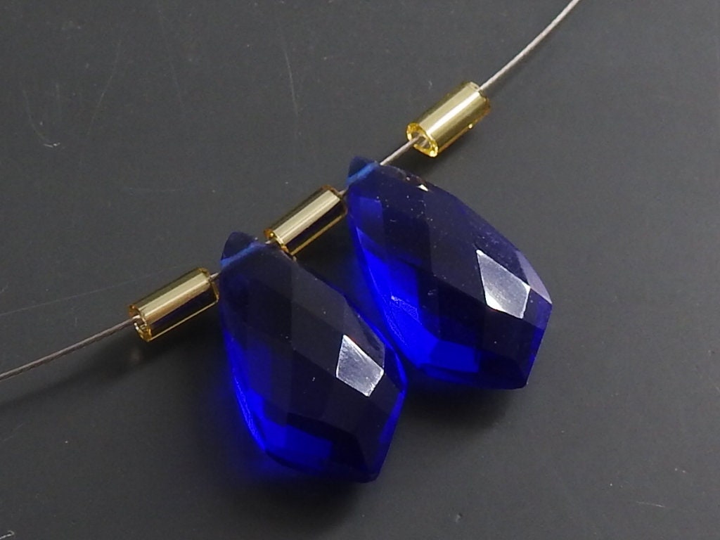 Quartz Faceted Kite Shape Bead Pair 15X8MM Earring Making Jewelry Supplies Wholesaler Gemstone Craft Component PME-QA