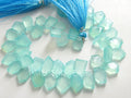 Aqua Blue Chalcedony Faceted Fancy Slice Briolette Pantagon Trapezoid Marquise Crown Cut Teardrop 20Piece Strand 13X9-9X6MM Jewelry Supplies
