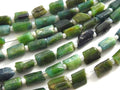Natural Green Tourmaline Polished Crystal Beads Raw Nugget Gemstone Strand 8" for Jewelry Making DIY Stone Supplies 7X4To10X4MM