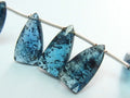 Natural Moss Blue Kyanite Trillion Faceted Gemstone Pair, 15x8mm Matched 2-Piece Set, DIY Earring Designing Wholesale Supplies