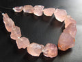 Rose Quartz Rough Tumble Nugget Strand, 14pc Natural Loose Raw Stone,15-20MM Long Approx Wholesale Jewelry Making Supplies Lot R3