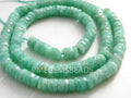Amazonite Bead Faceted Heishe Tire Coin Button Wheel Shape Loose Stone Handmade For Making Jewelry Wholesaler Supplies 8Inch Strand PME-T4