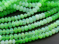 Green Opal Multi Shaded Smooth Rondelle Beads 16" Strand Natural Stone Gemstone Spacer Beads for Jewelry Making Bulk Wholesale Supply MS-B4