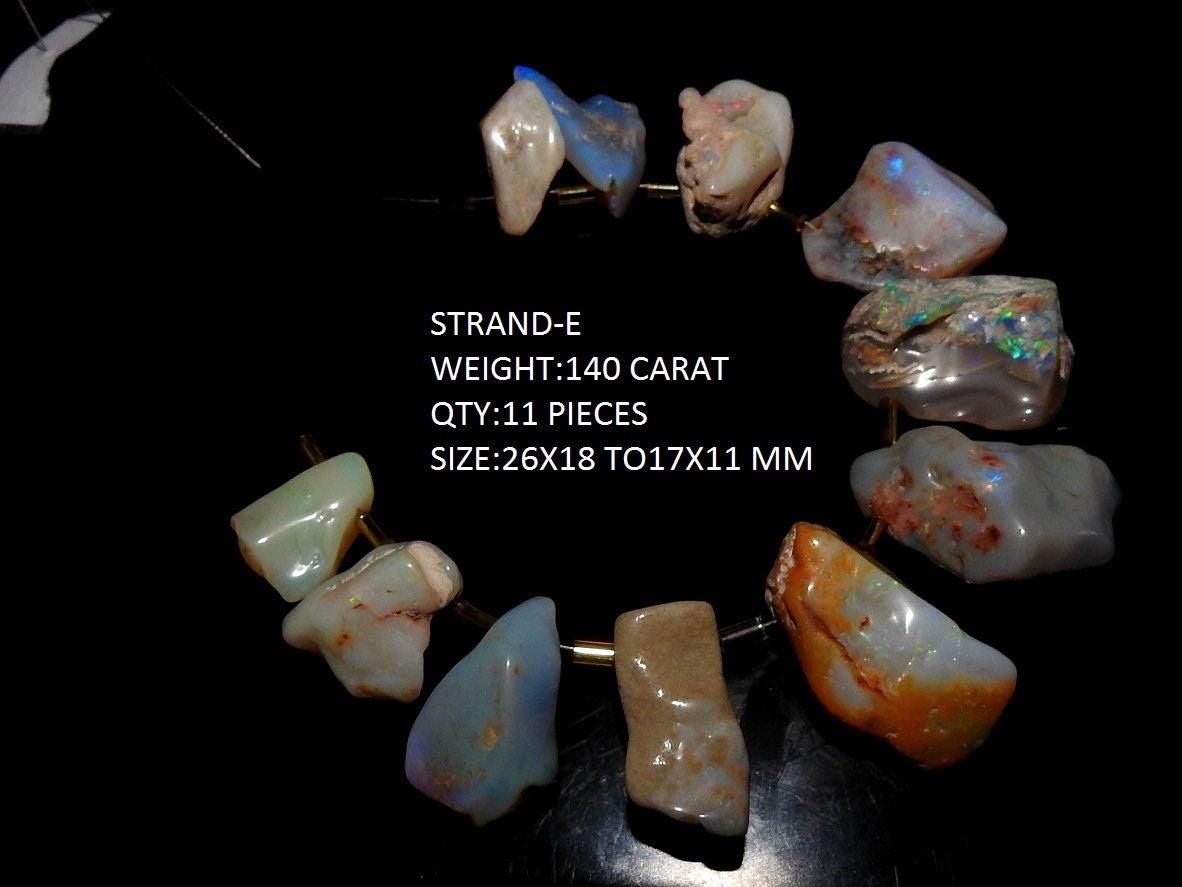 Natural Australian Opal Slice Strand Multi Fire Polished Rough Loose Raw Stone Crystal Mineral Gemstone Wholesale Jewelry Supplies MS