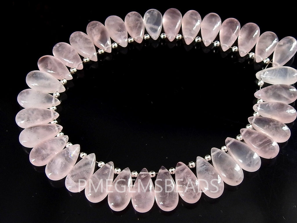 Rose Quartz Smooth Teardrop For Making Jewelry 10Piece 15X7MM Natural Stone PME-CY3