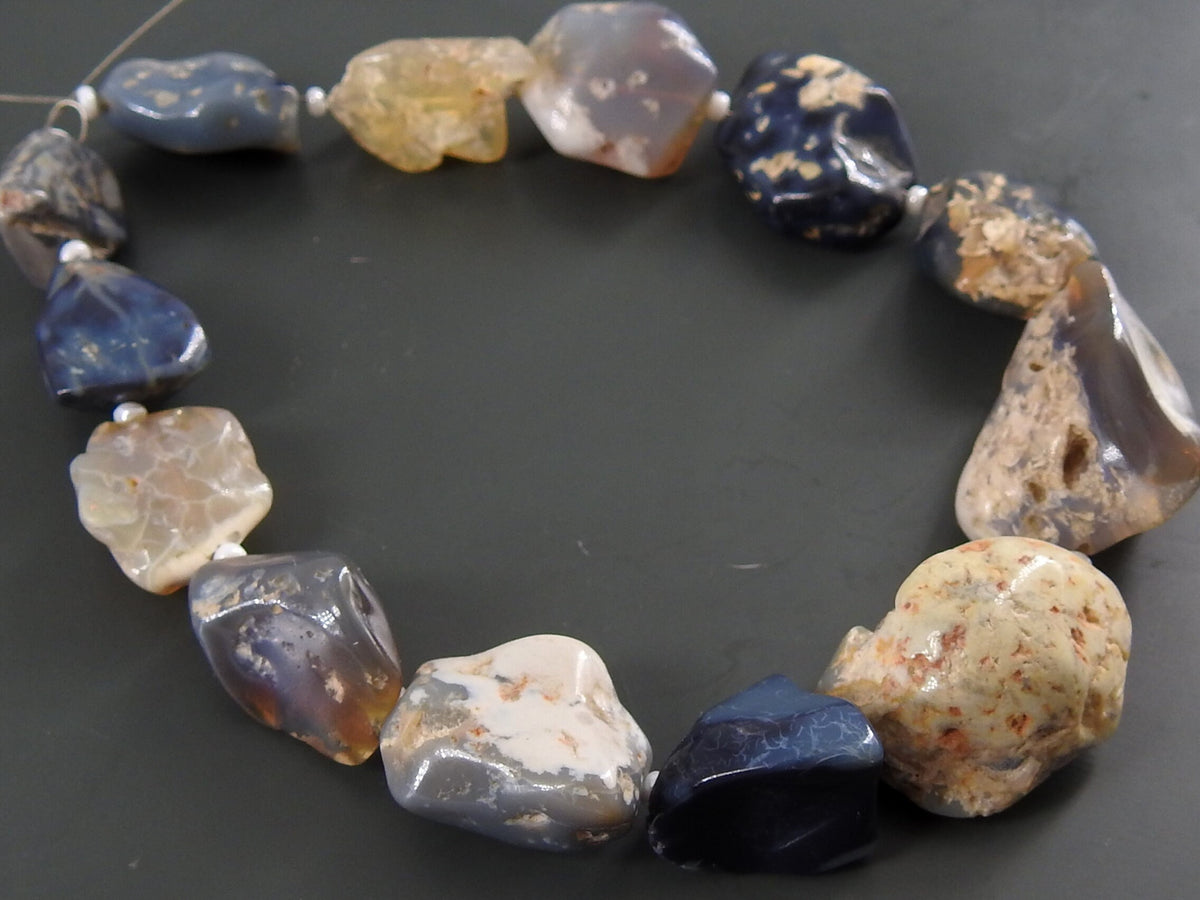 Australian Opal Multi Fire Natural Polished Rough Tumble Nugget 8Inches 15To20MM Long Approx WM