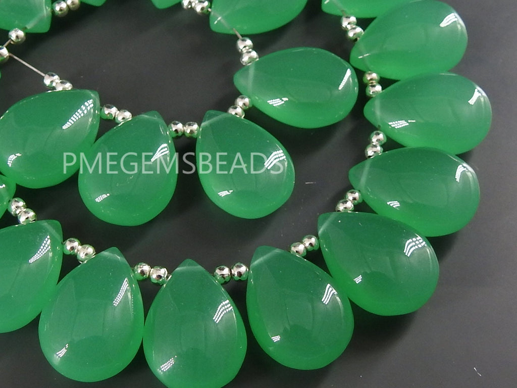 Emerald Green Quartz Teardrop Smooth Polished 10Piece 16X12MM Handmade Loose Stone For Making Jewelry PME-QC