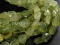 Prehnite Faceted Step Cut Tumble Nuggets/For Making Jewelry/8Inches 11X5To7X5MM Approx/100%Natural/PME-TU2