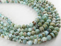 Larimar Smooth Handmade Roundel Bead Loose Stone For Making Jewelry 10Inches Strand 4X7MM Approx Natural Stone WM-B7