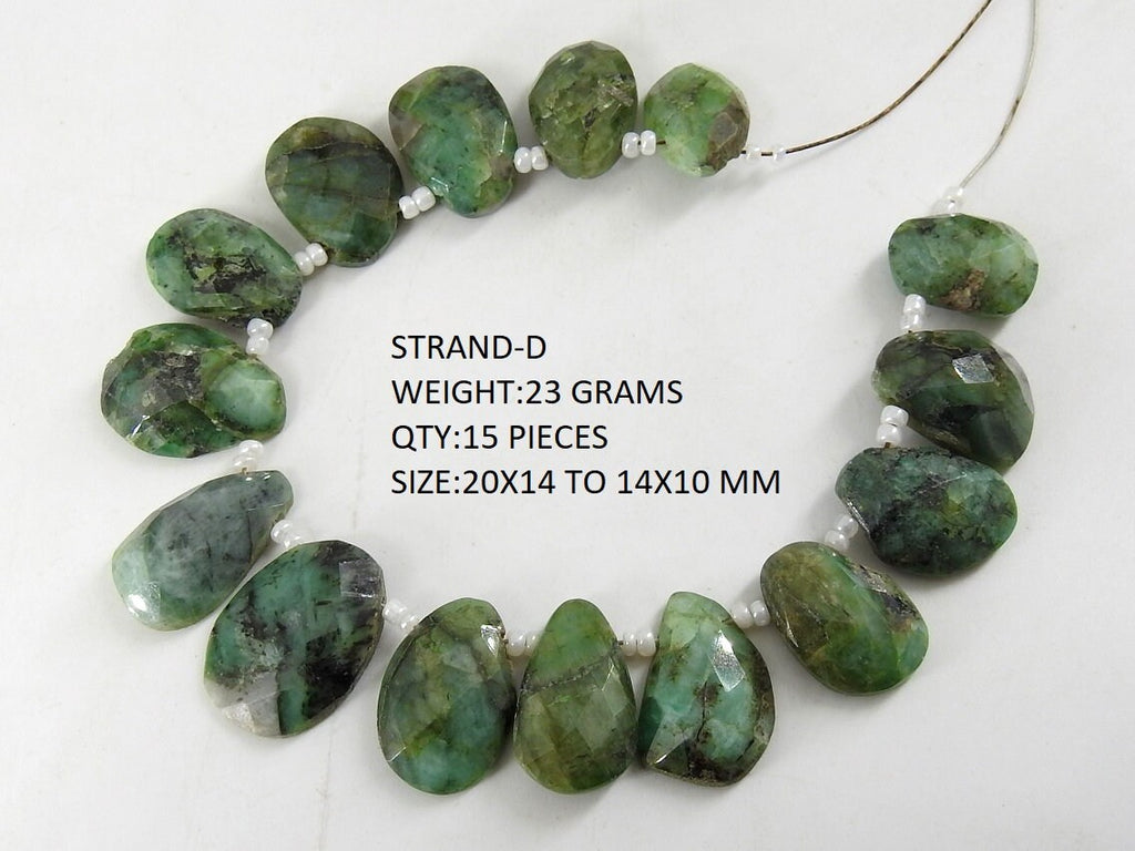 Emerald Faceted Fancy Shape Cabochon Briolette Handmade Gemstone Bead Wholesaler Supplies For Making Jewelry Natural Stone Loose Craft DIY