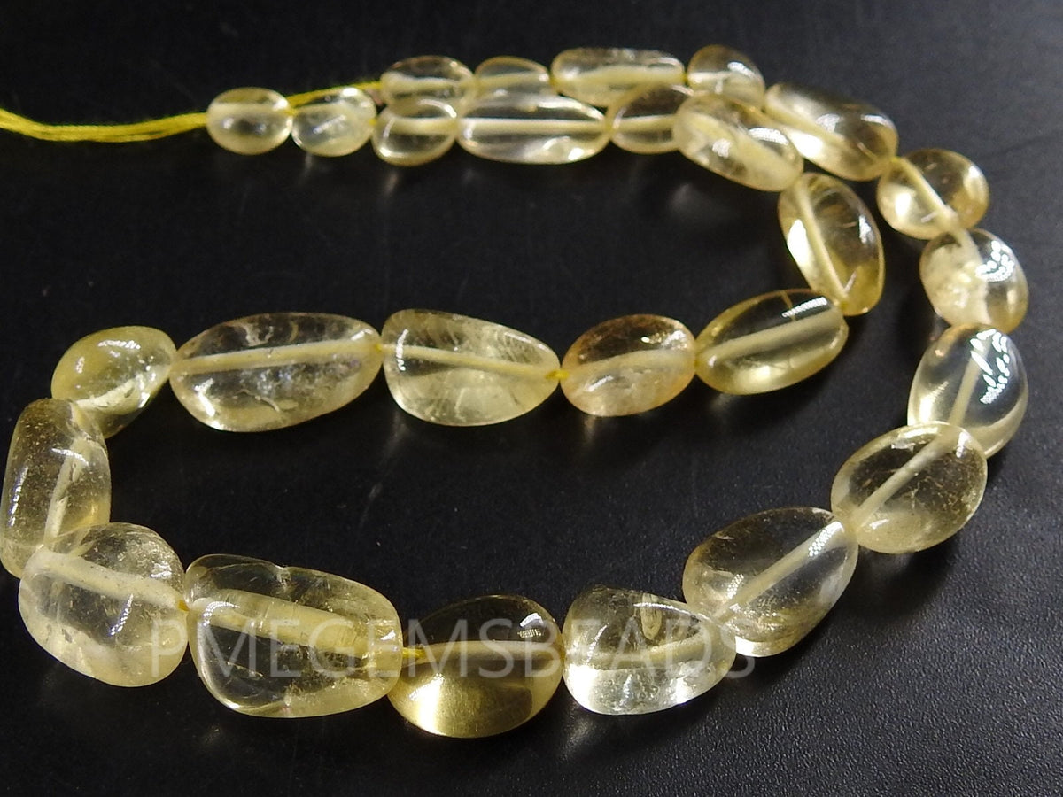 Citrine Smooth Tumble Nugget Beads Handmade Loose Stone Natural Gemstone Strand Bulk Jewelry Making Supplies Custom Crafting PME-TU5