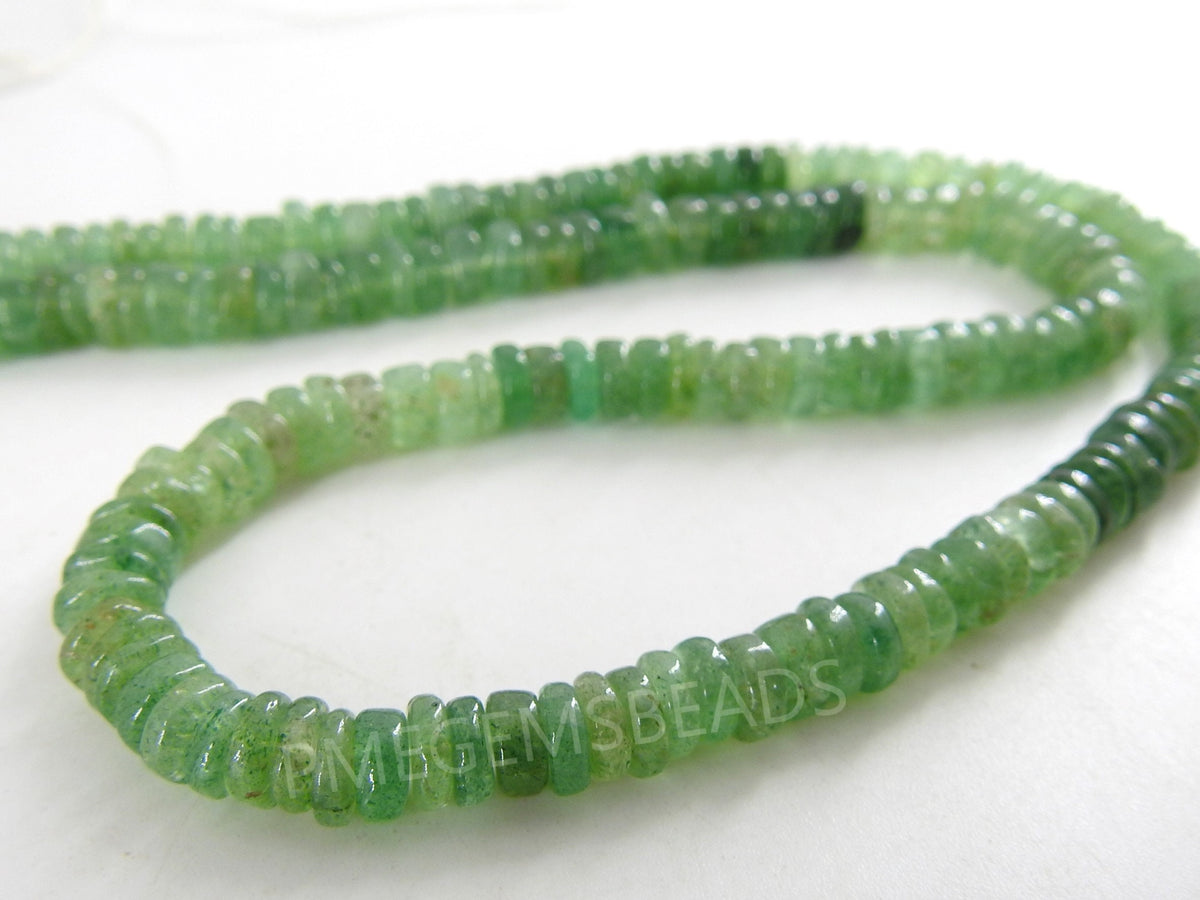 Green Strawberry Quartz Bead-Multi Shaded-Smooth Polished-Tire Coin Button Wheel Shape-16Inches 6MM Approx-Natural Stone PME-T2