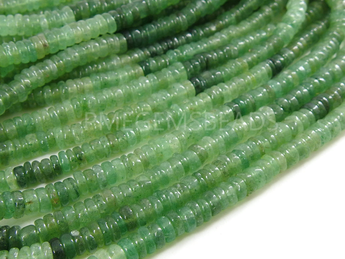 Green Strawberry Quartz Bead-Multi Shaded-Smooth Polished-Tire Coin Button Wheel Shape-16Inches 6MM Approx-Natural Stone PME-T2