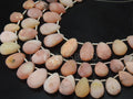 Pink Peruvian Opal Teardrop-Smooth Matte Polished-16Piece Strand 16X10To12X8MM-Wholesaler Supplies-Natural Stone MS-BR7