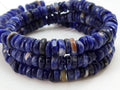Sodalite Smooth Tire Bead Button Coin Wheel Shape 16Inches Strand 5MM Approx Wholesale Price New Arrival PME-T2