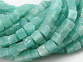Amazonite Smooth Cubes Box Bead 16Inch Strand Wholesaler Supplies Natural Stone PME-CB2