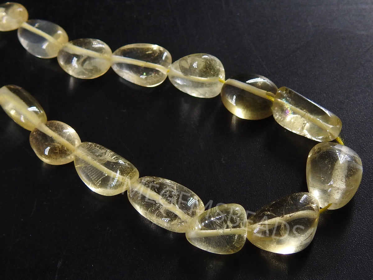 Citrine Smooth Tumble Nugget Beads Handmade Loose Stone Natural Gemstone Strand Bulk Jewelry Making Supplies Custom Crafting PME-TU5