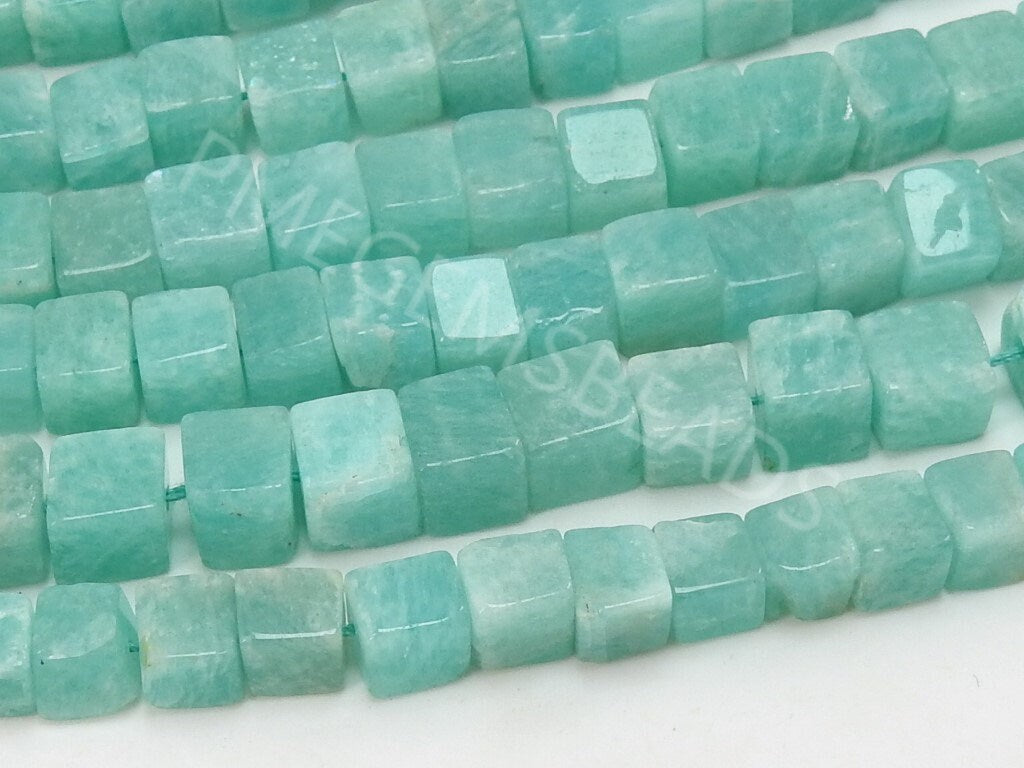 Amazonite Smooth Cubes Box Bead 16Inch Strand Wholesaler Supplies Natural Stone PME-CB2