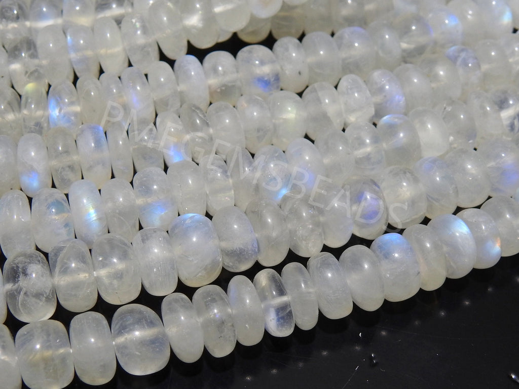 Multi Flashy Fire Moonstone Rondelle Gemstone Beads 9" Smooth Loose Stone Beads For Jewelry Making DIY Necklace Craft Supplies PME-B5