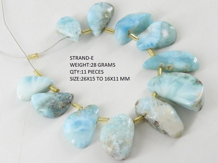 Larimar Smooth Fancy Shape Cabochon Briolette Handmade Loose Gemstone For Making Jewelry Wholesaler Supplies Natural Stone BR2