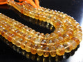 Natural Citrine Shaded Faceted Roundel Beads 8 Inch Strand Loose Gemstone Spacer Rondelle Bead for Handmade Jewelry Making Supplies PME-B5