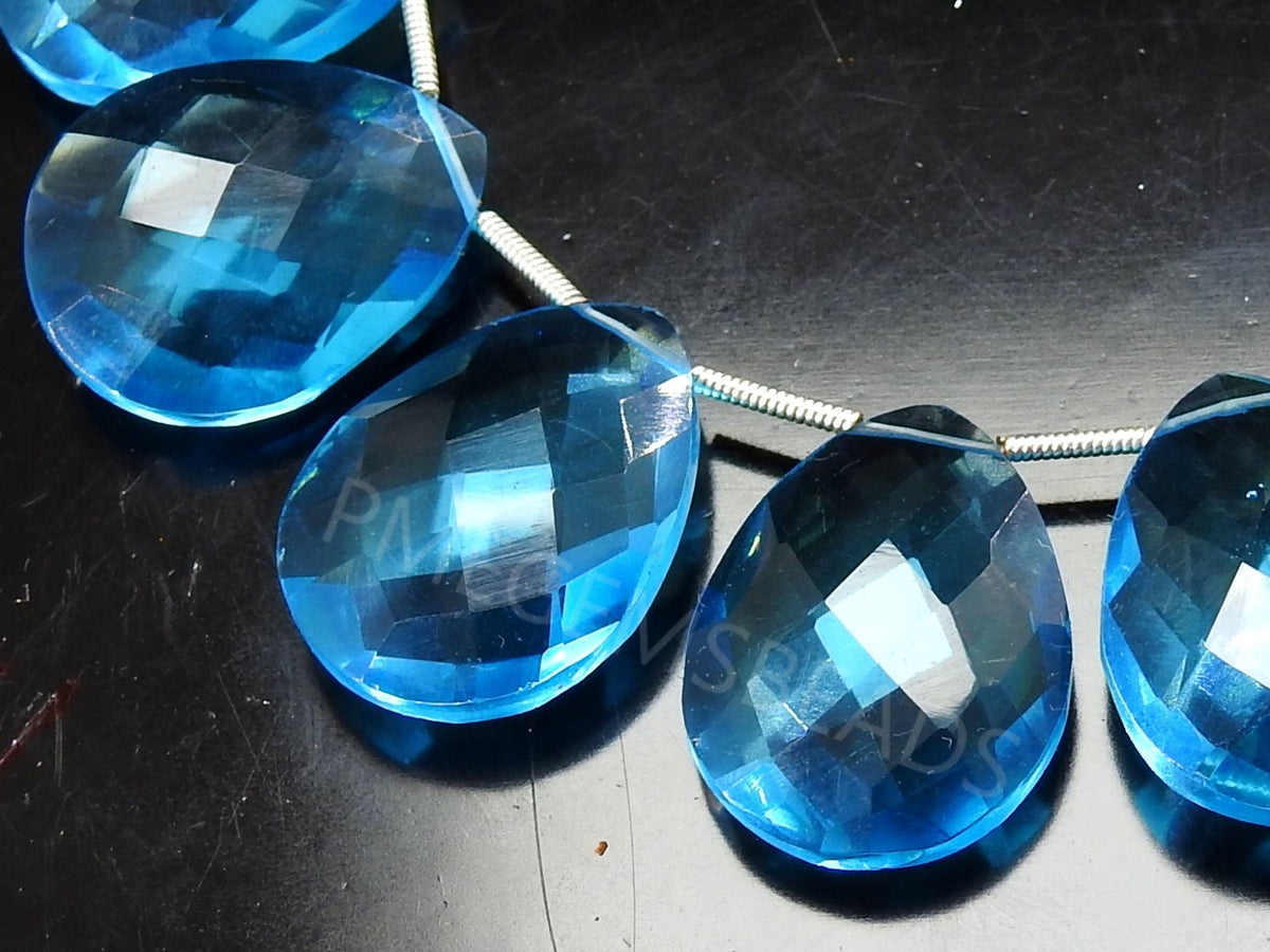 22x16mm Faceted Quartz Teardrop Gemstone Matched Pairs Polished Pear Cut Loose Stones For Earring Making Wholesale Jewelry Supplies PME-QC