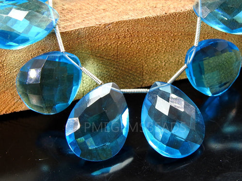 22x16mm Faceted Quartz Teardrop Gemstone Matched Pairs Polished Pear Cut Loose Stones For Earring Making Wholesale Jewelry Supplies PME-QC