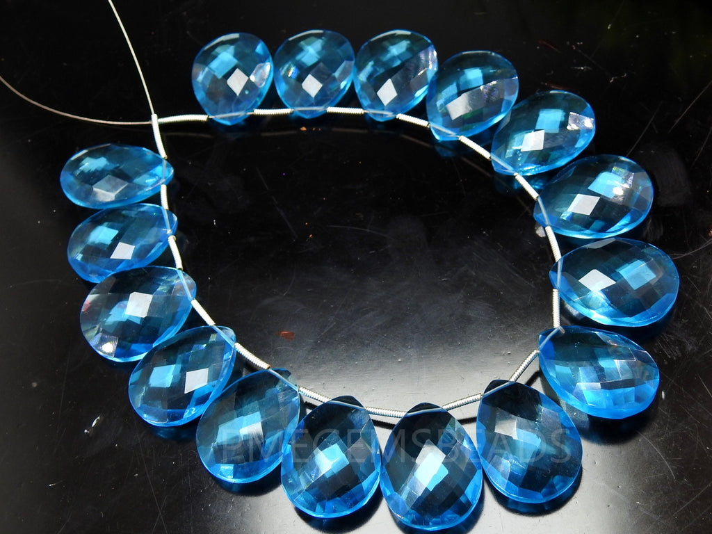 22x16mm Faceted Quartz Teardrop Gemstone Matched Pairs Polished Pear Cut Loose Stones For Earring Making Wholesale Jewelry Supplies PME-QC