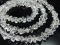 Herkimer Diamond Rough Bead-Natural Crystal Double Terminated-Nugget Chip Uncut- 16Inch 5-7MM Approx PME-RB4