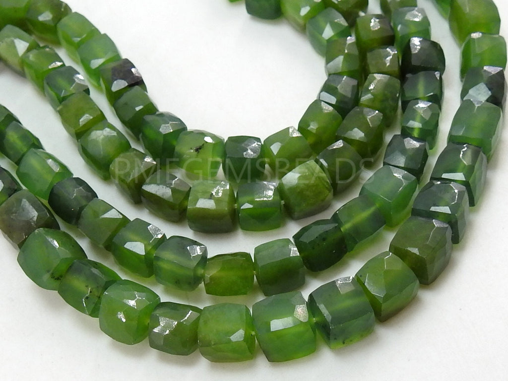 Serpentine Faceted Cube Box Bead 7Inches Strand Wholesaler Supplies New Arrival Natural Stone PME-CB2