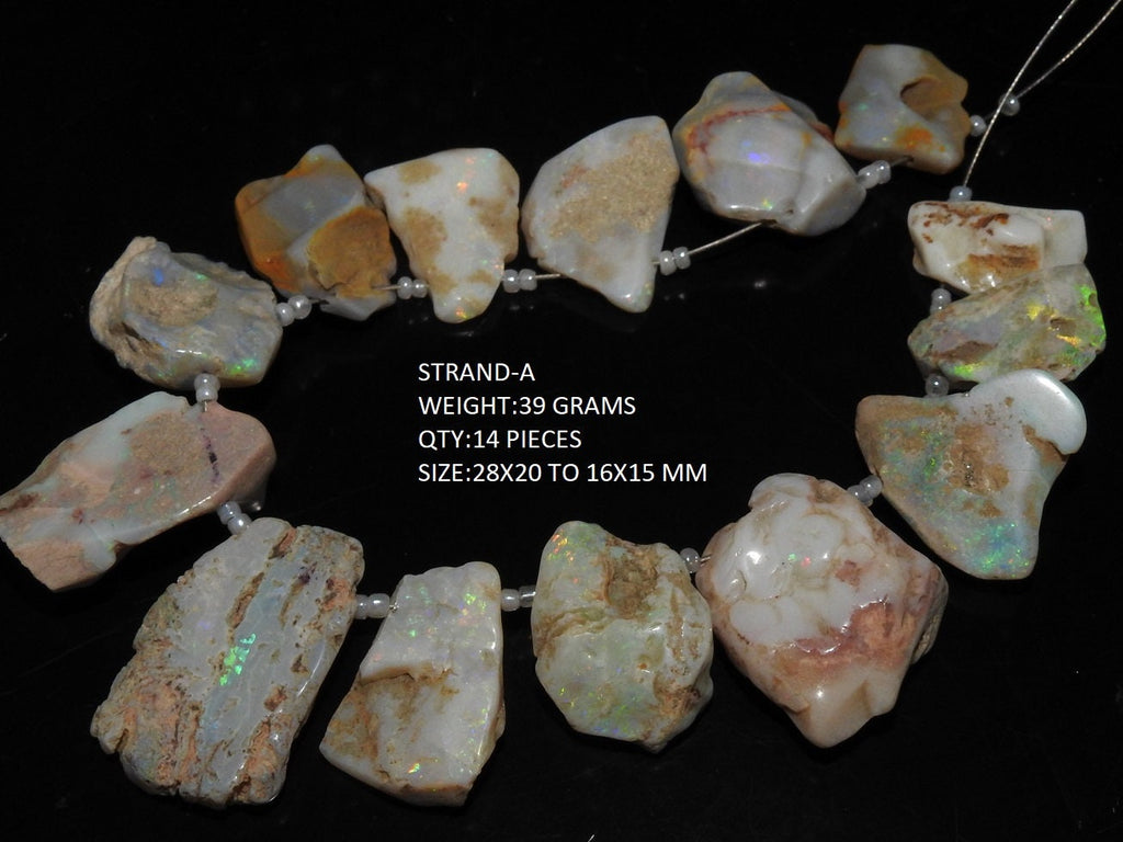 Natural Australian Opal Rough Slice, Multi Fire Raw Gemstone for Jewelry, Polished Loose Opal Stone, Wholesale Crystals Supplies WM
