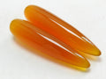 Matched Pair Chalcedony Drop Beads Smooth Polished Elongated 35mm Long 2Pc Set Loose Gemstone Earring Supplies Wholesaler Jewelry Making