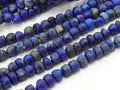 Natural Lapis Lazuli Smooth Matte Polished Roundel Bead 16 Inch Strand Wholesale Gemstone Beads Jewelry Making Supplies WB-5