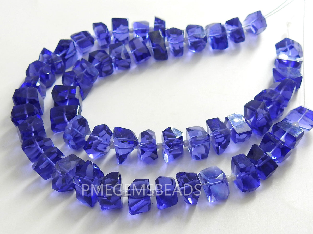 Faceted Quartz Crystal Tumbled Nugget 8" Bead Strand 8-10MM Wholesale Loose Gemstone For Handcrafted Bracelet Jewelry Making PME-QB