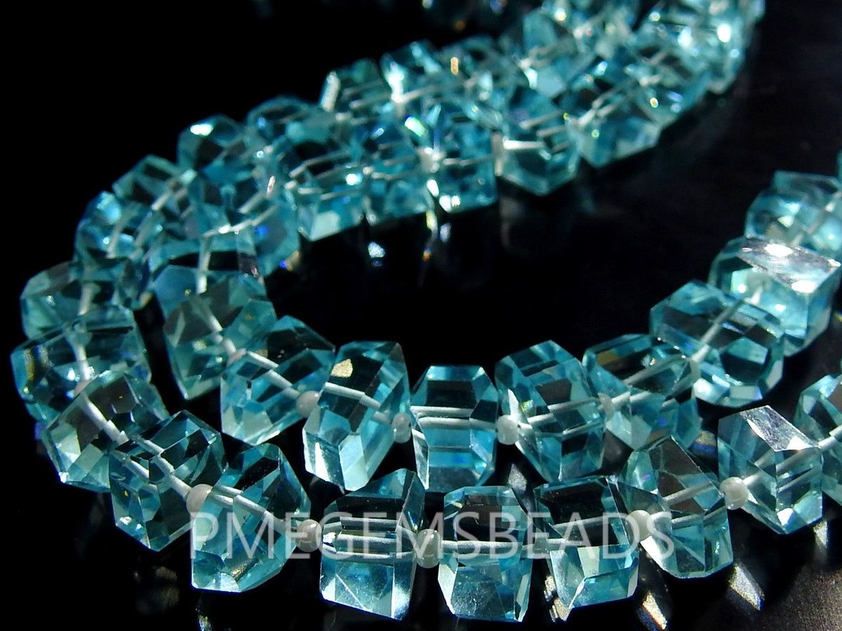 Faceted Quartz Crystal Tumbled Nugget 8" Bead Strand 8-10MM Wholesale Loose Gemstone For Handcrafted Bracelet Jewelry Making PME-QB