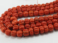 Red Coral Pumpkin Carving Rondell Watermelon Bead 5-12mm Loose Stone 9" Strand Natural Gemstone Jewelry Making DIY BK-CR2