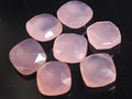 Chalcedony Cushion Cut Gemstone Beads, 12x12mm Faceted Matched Pair 2Piece, Loose Stone Supplies for Statement Earring Making PME-CY1