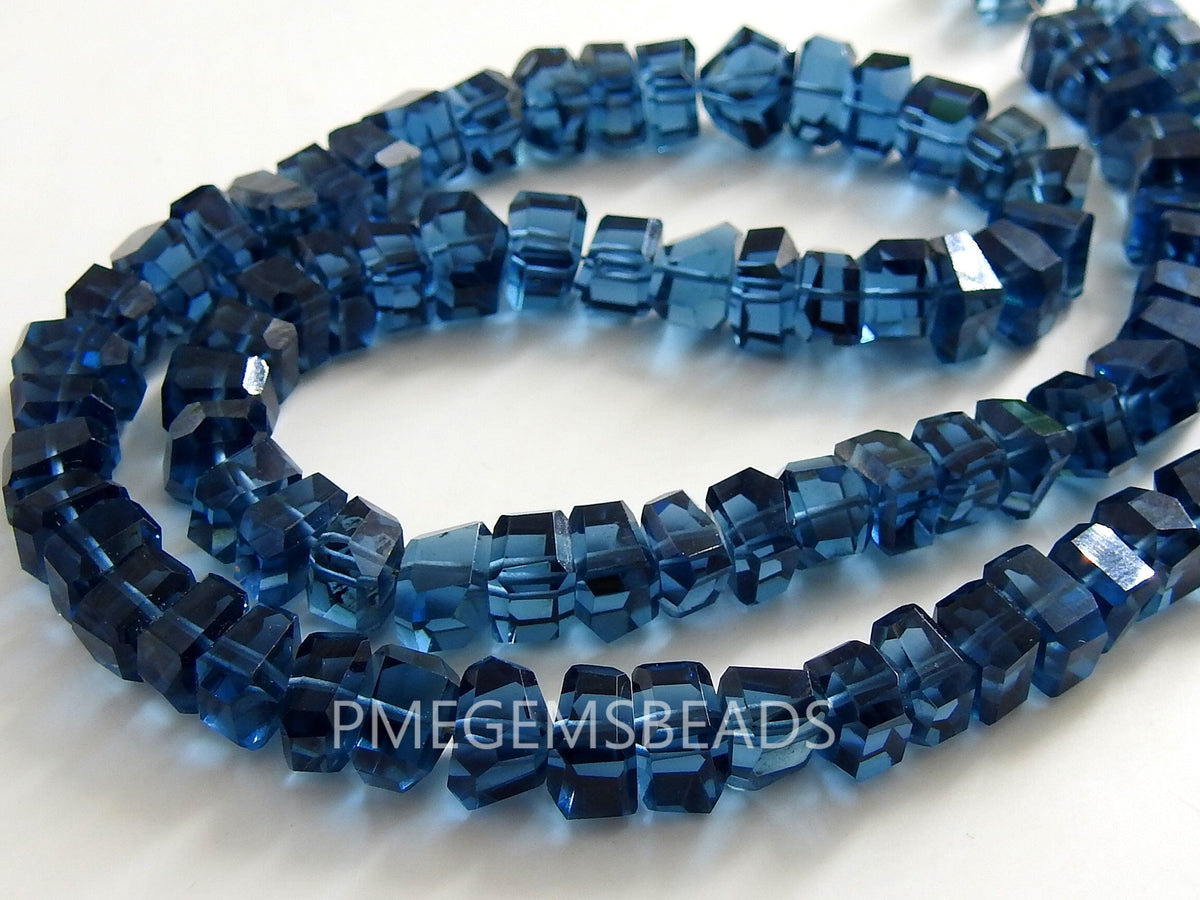 Faceted Quartz Crystal Tumbled Nugget 8" Bead Strand 8-10MM Wholesale Loose Gemstone For Handcrafted Bracelet Jewelry Making PME-QB