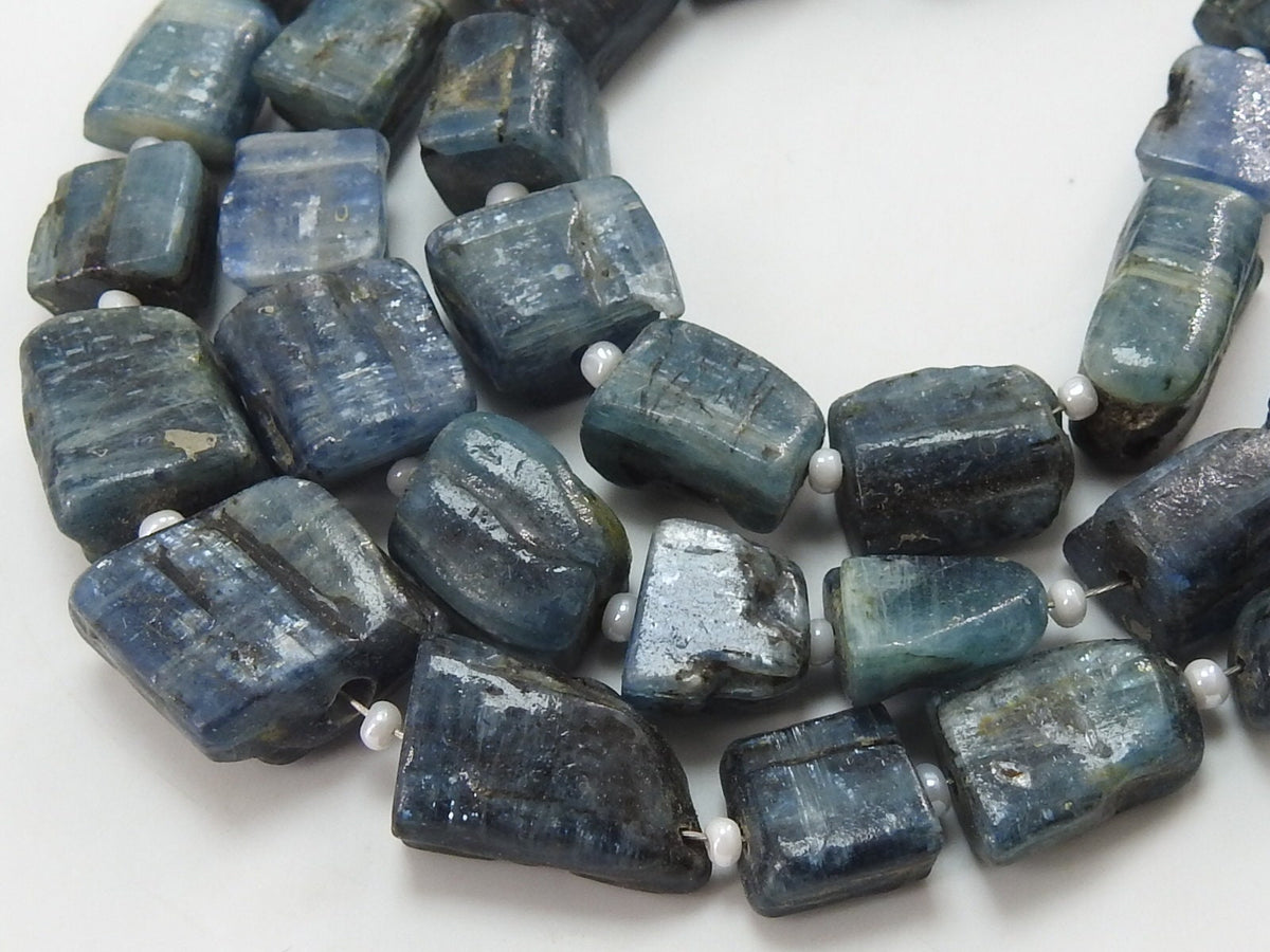 Blue Kyanite Smooth Polished Tumble Nugget Beads 5-8mm, Natural Stone 8 Inch Strand Loose Gemstone Wholesale Jewelry Supplies TU1