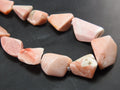 Natural Pink Peruvian Opal Smooth Tumble Nugget Beads, 12 Inch Strand 8-20mm, Loose Precious Pastel Gemstone, Wholesale Jewelry Supplies TU5