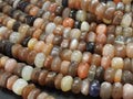 Natural Moonstone Smooth Roundel Bead Multi Shaded 16Inches Strand Wholesaler Supplies New Arrival Gemstone Jewelry Making Loose Spacer DIY