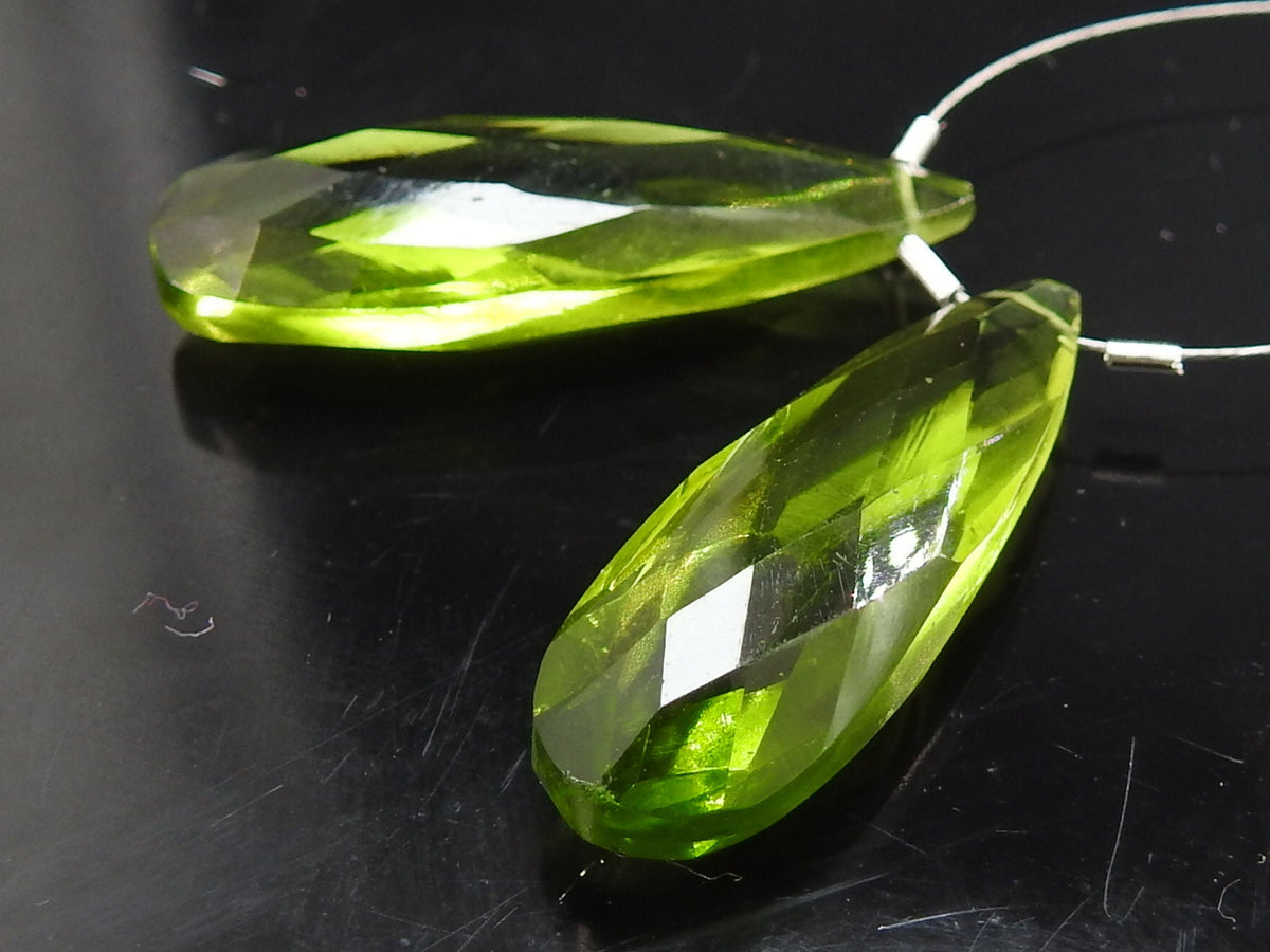 Quartz Faceted Teardrop 2Piece 30X10MM Matched Pair Wholesaler Supplies For Making Jewelry PME-QA