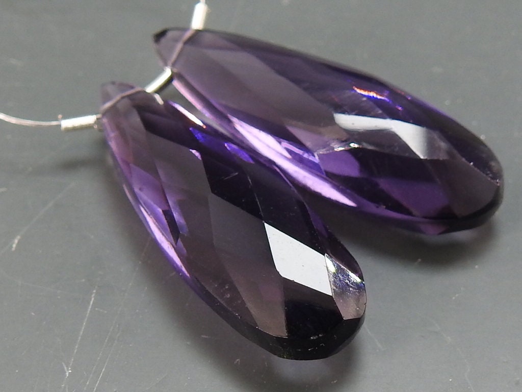 Quartz Faceted Teardrop 2Piece 30X10MM Matched Pair Wholesaler Supplies For Making Jewelry PME-QA