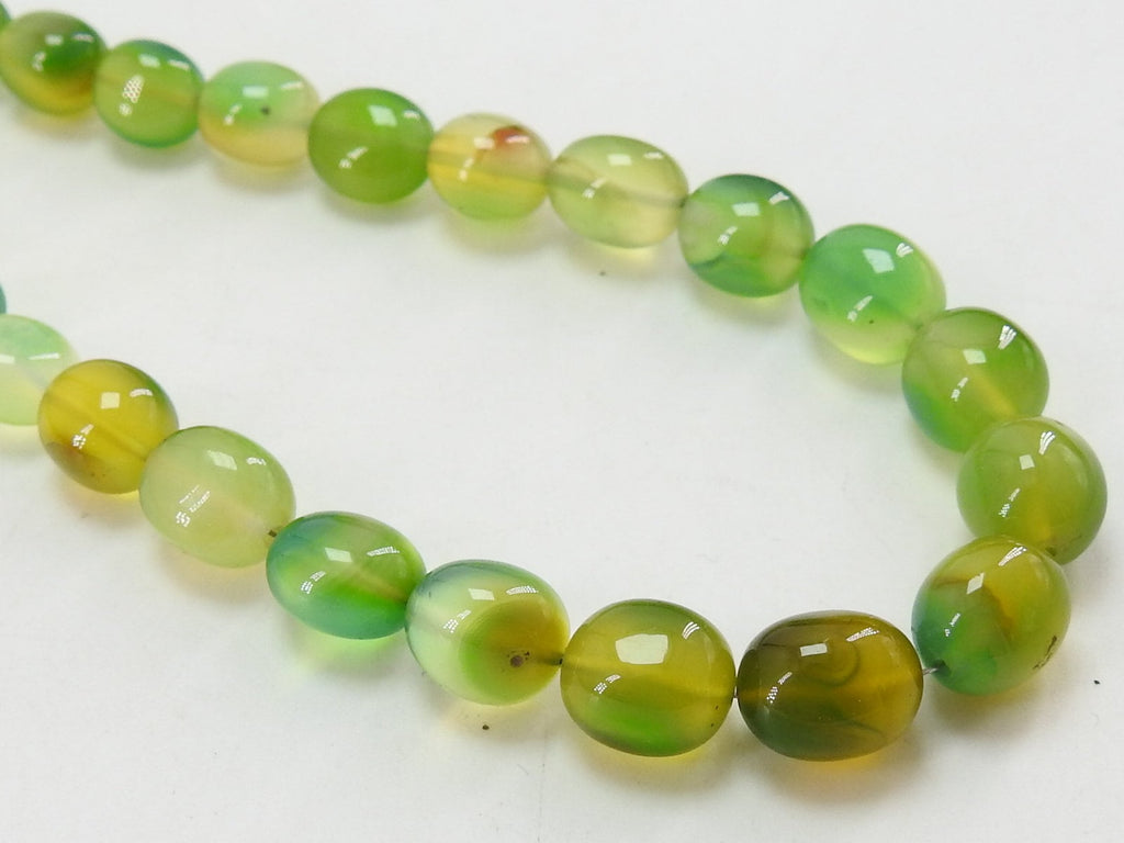 Green Chalcedony Smooth Tumble Nugget/16Inches 6To8MM Long/Wholesaler/Supplies/New Arrival/Natural Stone/PME-CY2
