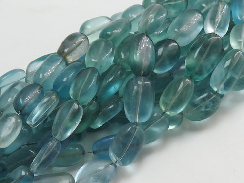 Blue Fluorite Smooth Tumble Nugget Beads 8Inches 16x9mm 7x5mm Natural Stone Loose Gemstone Strand for Jewelry Making Bead Wholesaler Supply