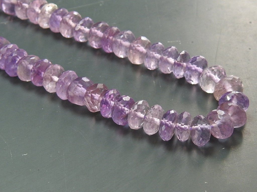 Pink Amethyst Faceted Roundel Bead 16Inches Strand Wholesaler Supplies Natural Stone WB-6